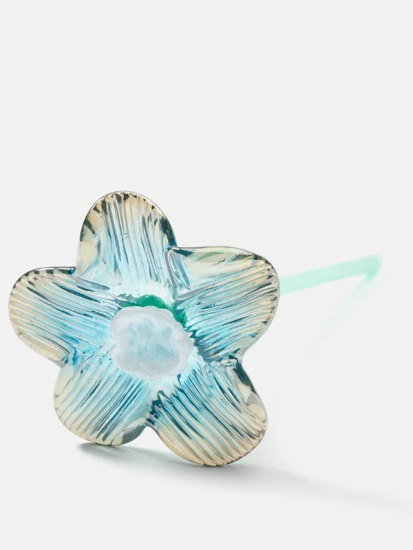 HOFF MOUTHBLOWN CRYSTAL FLOWER SILVER Online